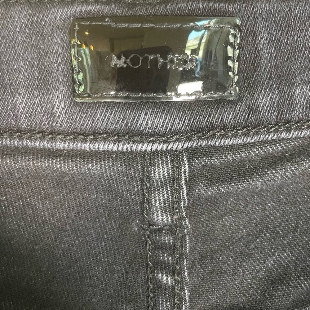 MOTHER Hustler Ankle Fray 29 Black Wash Encounters at Night - Picture 7 of 8